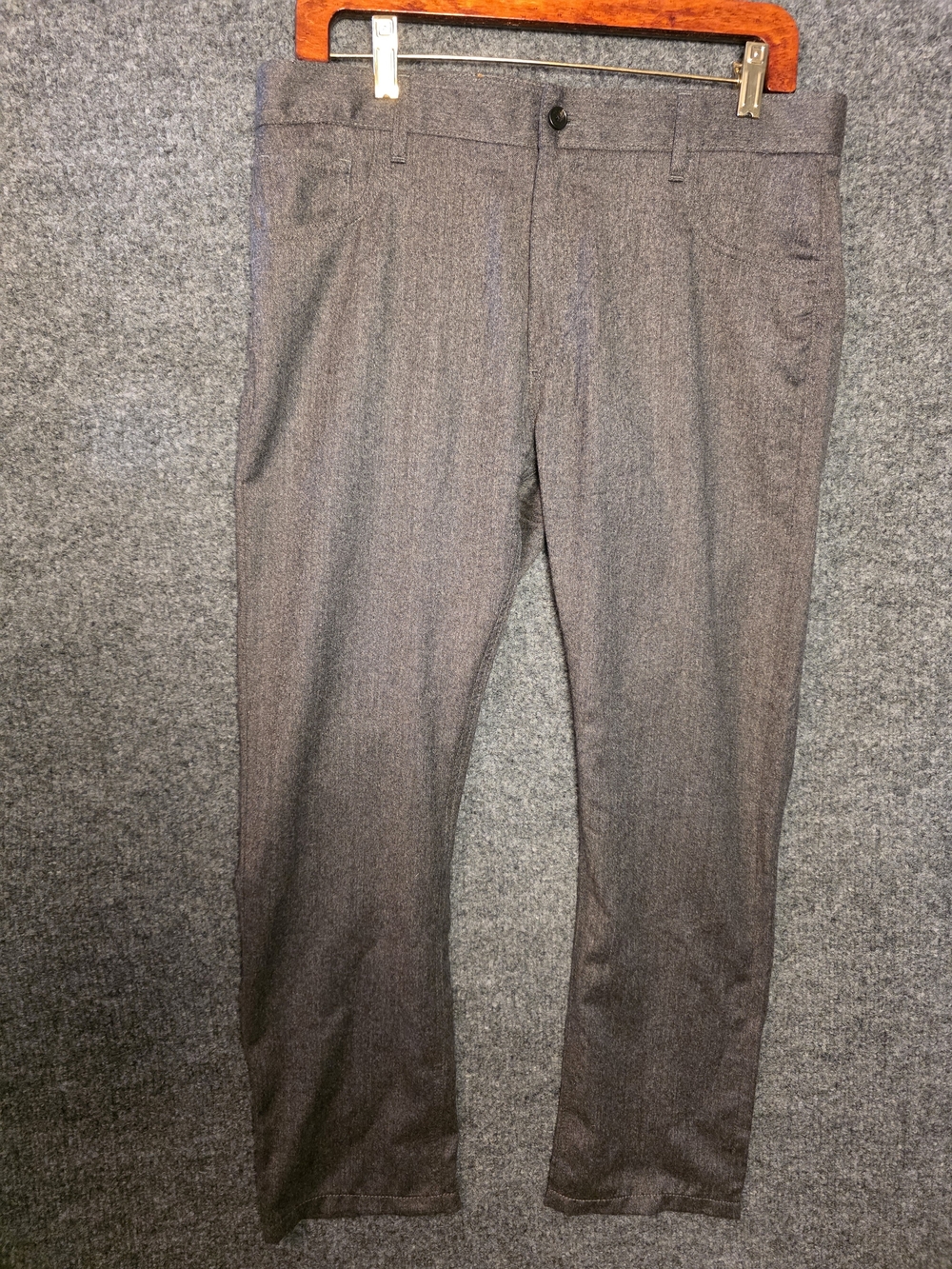 Maurizio Baldassari Brera Italy Pants Mens 100% Virgin Wool Grey Trousers 36x27